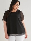 Studio Curve Collection Double Layer Top, Black product photo