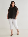 Studio Curve Collection Double Layer Top, Black product photo View 03 S