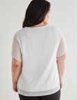 Studio Curve Collection Double Layer Top, White product photo View 02 S