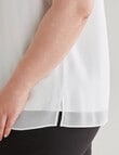 Studio Curve Double Layer Top, White product photo View 04 S