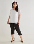Studio Curve Double Layer Top, White product photo View 05 S