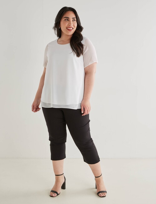 Studio Curve Collection Double Layer Top, White product photo View 05 L