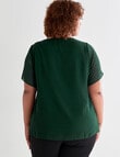 Studio Curve Dobby Double Layer Top, Emerald product photo View 02 S