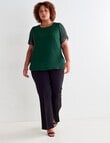 Studio Curve Dobby Double Layer Top, Emerald product photo View 03 S