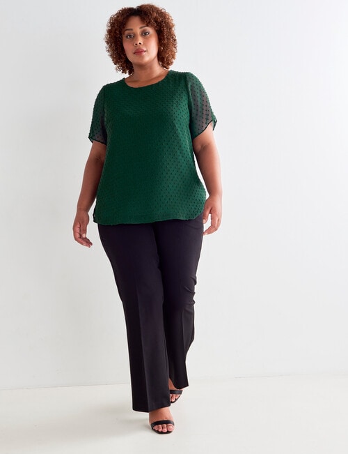 Studio Curve Dobby Double Layer Top, Emerald product photo View 03 L