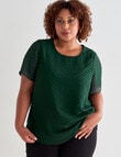 Studio Curve Dobby Double Layer Top, Emerald product photo View 05 S