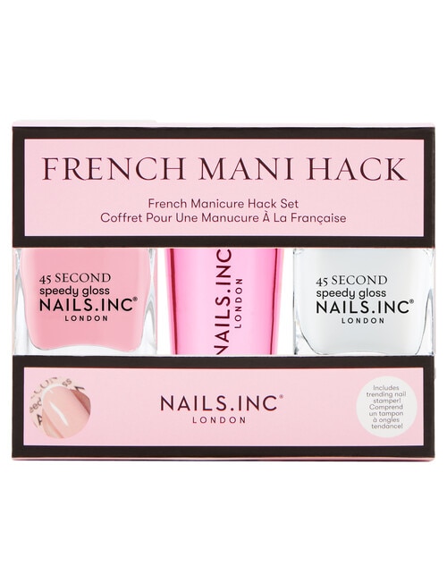 Nails Inc French Mani Hack Nail Polish Duo and Stamp Set product photo