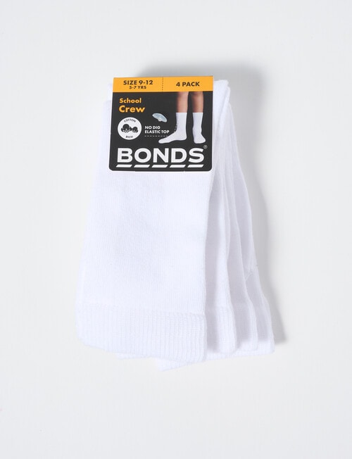 Bonds Oxford Sock, 4-Pack, White product photo View 02 L