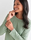 Zest Organic Cotton Long Sleeve Tee, Bayleaf product photo View 04 S