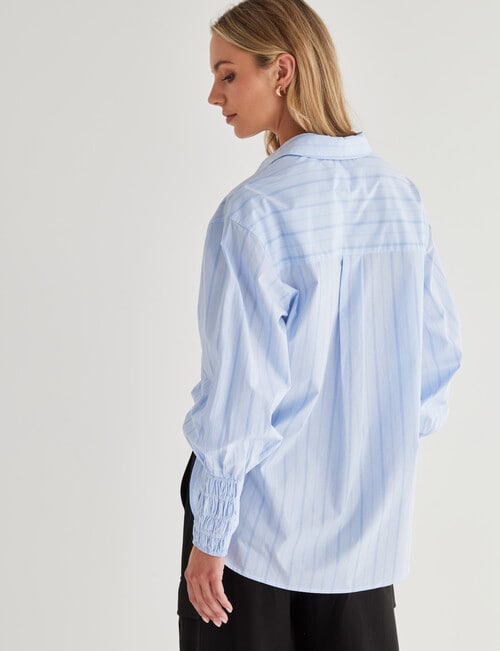 Mineral Melt Stripe Shirt, Blue product photo View 02 L