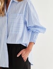 Mineral Melt Stripe Shirt, Blue product photo View 04 S