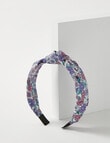 Mac & Ellie Floral Knotted Headband, Purple product photo View 03 S