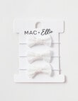 Mac & Ellie Glitter Bow Hair Tie, 3-Pack, Silver product photo View 02 S