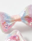 Mac & Ellie Sparkle Bow Clip, 2-Pack, Pink product photo View 03 S