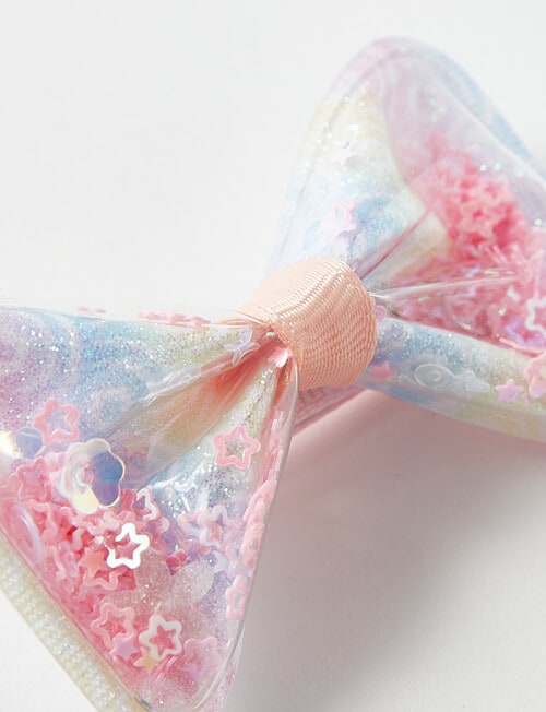 Mac & Ellie Sparkle Bow Clip, 2-Pack, Pink product photo View 04 L