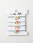 Mac & Ellie Charm Hair Ties, 4-Pack, Blue product photo View 02 S