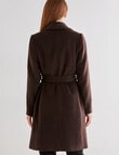 Oliver Black Cross Hatch Wrap Coat, Chocolate product photo View 02 S
