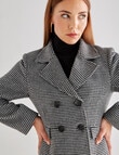 Oliver Black Houndstooth, Double Breasted Coat, Black product photo View 05 S