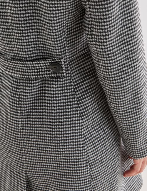 Oliver Black Houndstooth, Double Breasted Coat, Black product photo View 06 L