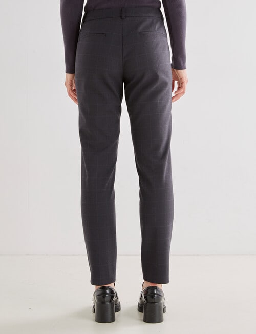 Oliver Black Check Tapered Leg Pant, Charcoal product photo View 02 L