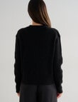 Whistle Rib Cardigan, Black product photo View 02 S