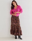Whistle Long Sleeve Rib Cardigan, Hot Pink product photo View 05 S