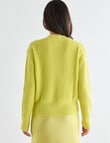 Whistle Long Sleeve Rib Cardigan, Limoncello product photo View 02 S