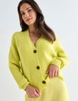 Whistle Long Sleeve Rib Cardigan, Limoncello product photo View 05 S