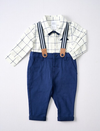 Teeny Weeny All Dressed Up Pant & Shirt 2-Piece Set, Navy Chambray product photo