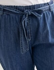 Denim Republic Curve Wide Leg Denim Jean, Dark Wash product photo View 04 S