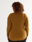Studio Curve Supersoft Collared Top, Rust product photo View 02 S