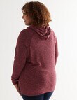 Studio Curve Supersoft Hooded Top, Berry Marle product photo View 02 S