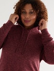 Studio Curve Supersoft Hooded Top, Berry Marle product photo View 04 S