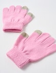 Mac & Ellie Flamingo Contrast Finger Glove, Pink product photo View 02 S