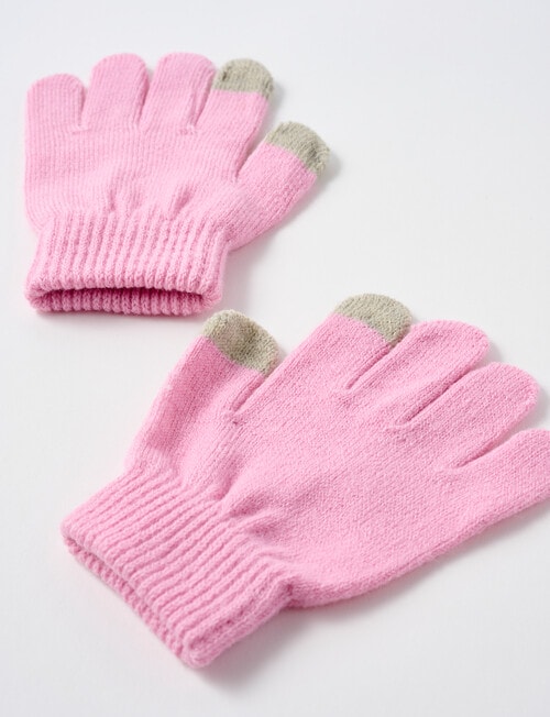 Mac & Ellie Flamingo Contrast Finger Glove, Pink product photo View 02 L