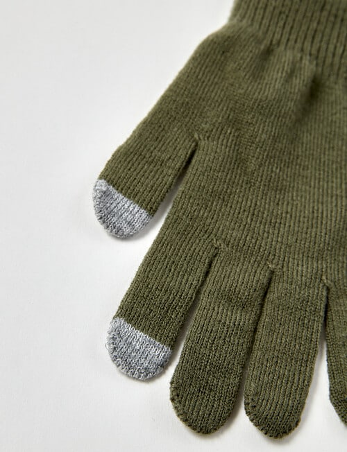 No Issue Contrast Fingertip Glove, Khaki product photo View 02 L