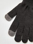 No Issue Contrast Fingertip Glove, Charcoal product photo View 02 S