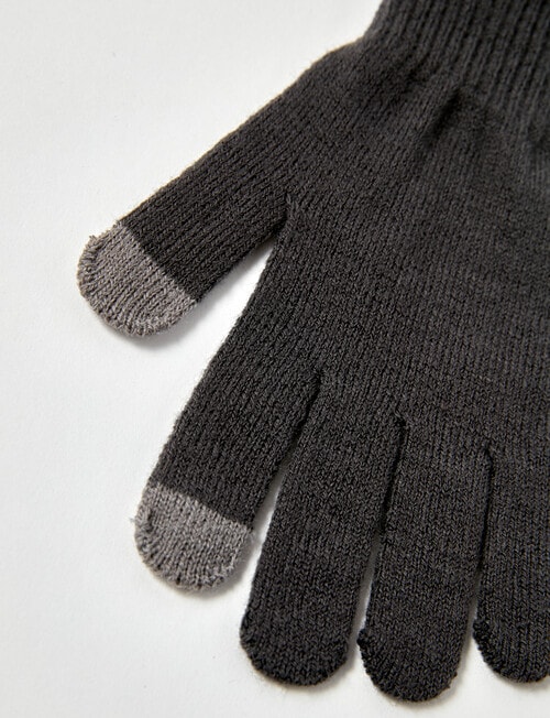 No Issue Contrast Fingertip Glove, Charcoal product photo View 02 L