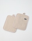 Ladelle Lennox Pot Holder, 2-Pack, Stone product photo