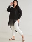 Studio Curve Layered Longline Tunic Top, Black product photo View 06 S