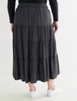 Studio Curve Tiered Maxi Skirt, Black product photo View 02 S