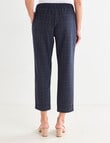 Ella J Cuffed Trouser Pant, Navy Check product photo View 02 S
