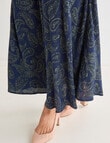 Ella J Paisley Print Swing Skirt, Navy product photo View 04 S