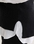 Studio Curve Cable Vest, Black product photo View 04 S