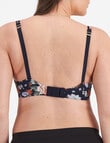 Berlei Barely There Floral T-Shirt Bra, Navy, A-E product photo View 03 S