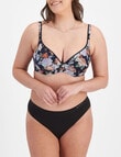 Berlei Barely There Floral T-Shirt Bra, Navy, A-E product photo View 04 S