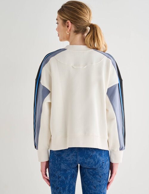 Superfit Spliced Sweatshirt, White Stripe product photo View 02 L