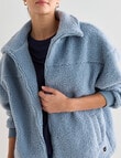 Superfit Zip Through Fleece Jacket, Dusty Blue product photo View 04 S