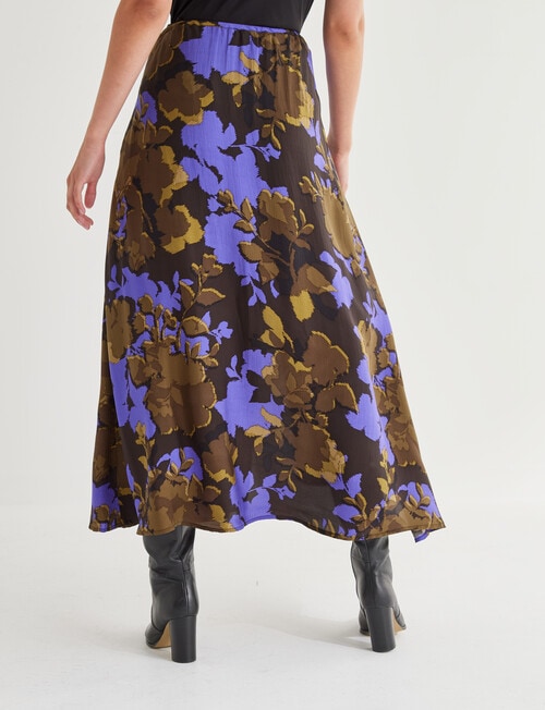 State of play Winona Split Skirt, Purple & Brown product photo View 02 L