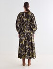 State of play Cosmos Long Wrap Dress, Green product photo View 02 S